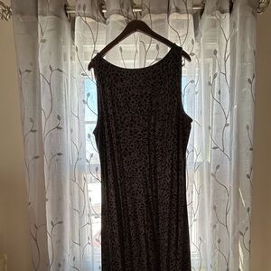 2-Piece Kate Hill Rayon/Spandex Sleeveless Dress, hi-low Hem, Open Front Jacket